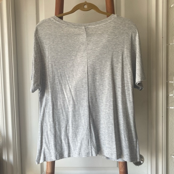 Light grey/oatmeal crisscross top - Picture 2 of 3